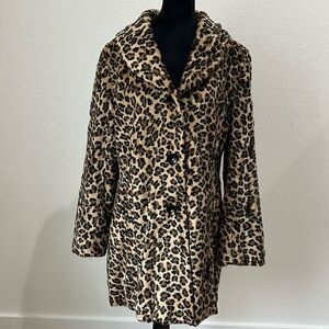 IMAN Leopard Print Women's Coat size M